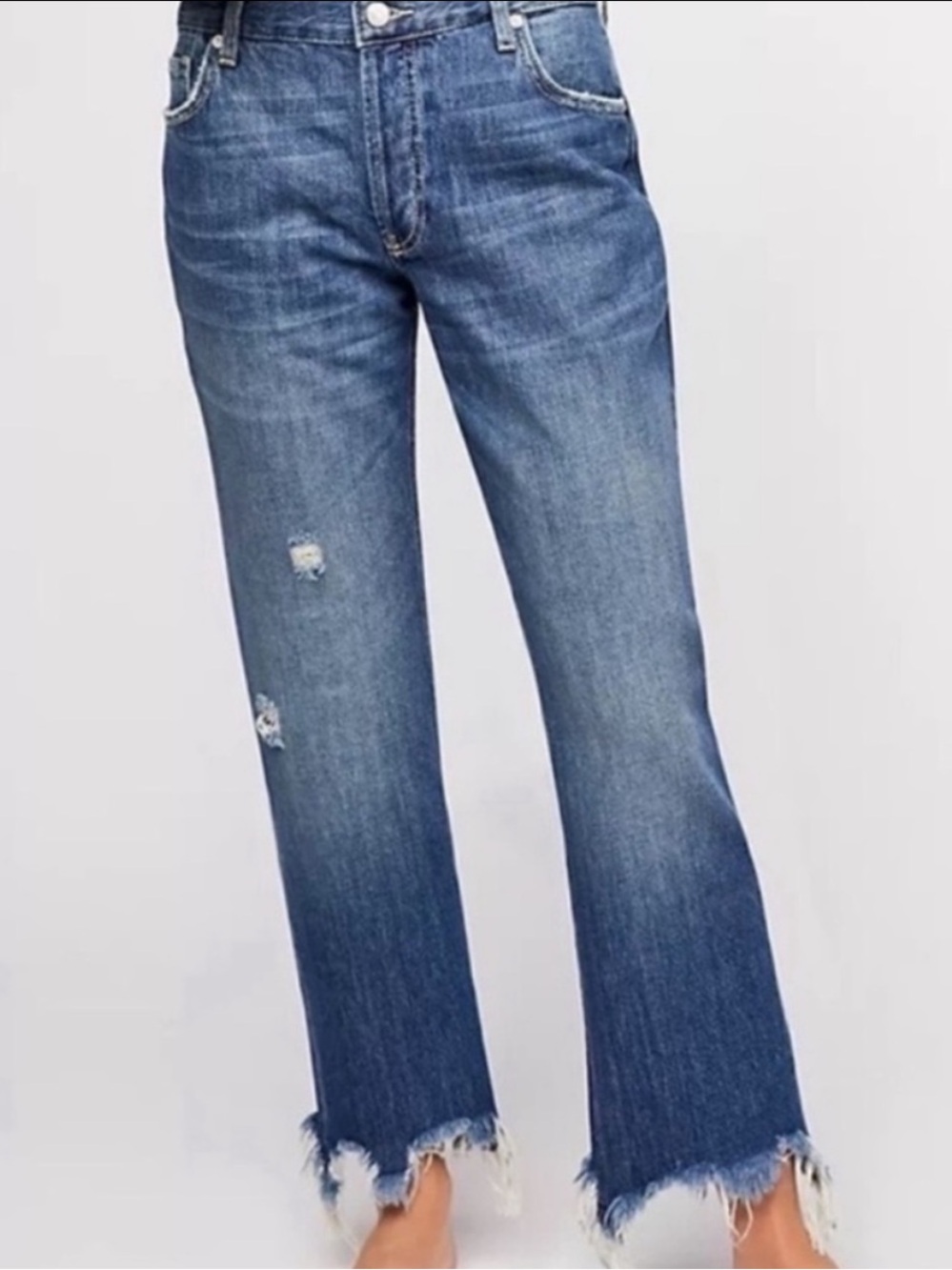 WE THE FREE PEOPLE Jeans Women’s Medium Wash Maggie Jean Wide Leg Cropped Sz 27